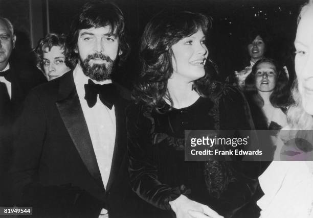 American actress Jaclyn Smith with husband Anthony B. Richmond at the Golden Globe Awards ceremony, at the Beverly Hilton Hotel, Los Angeles, January...