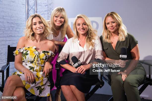 Stacey Solomon, Kate Thornton, Tamzin Outhwaite and Kimberley Walsh during a BUILD event at AOL London on July 20, 2017 in London, England.