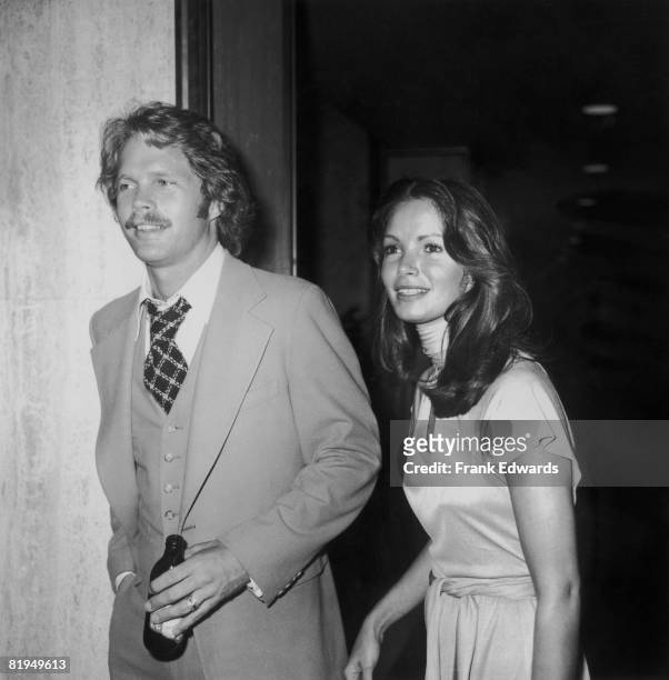 American actress Jaclyn Smith and actor Reid Smith attend an ABC TV convention dinner at the Century Plaza Hotel in Los Angeles, May 1976.