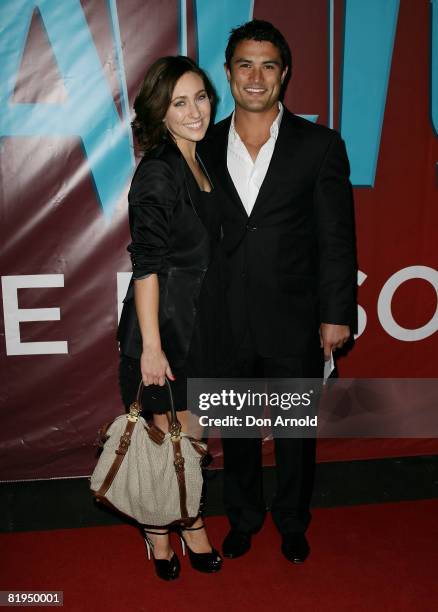 Zoe Foster and Craig Wing attend the Australian Premiere of Cirque du Soleil's `Dralion' in the Entertainment Quarter on July 16, 2008 in Sydney,...