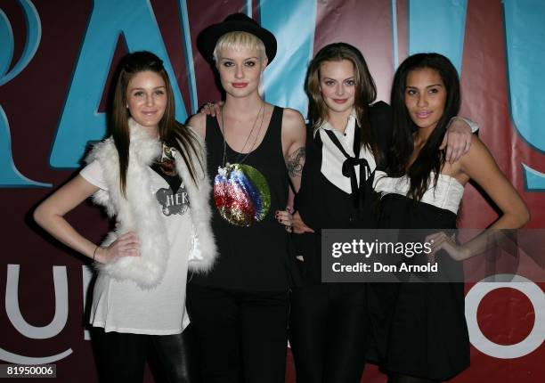 Australia's Next Top Model finalists attend the Australian Premiere of Cirque du Soleil's `Dralion' in the Entertainment Quarter on July 16, 2008 in...