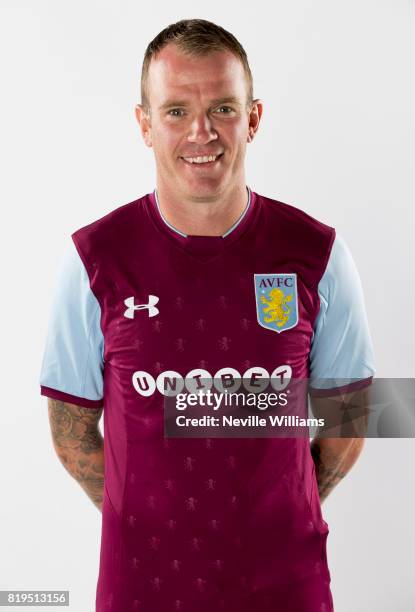 New signing Glenn Whelan of Aston Villa poses for a picture at the club's training ground at Bodymoor Heath on July 20, 2017 in Birmingham, England.