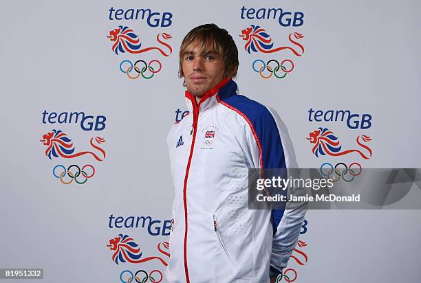 Craig Fallon of the British Olympic Judo Team poses for a photograph during the Team GB Kitting Out at the NEC on July 16, 2008 in Birmingham,...