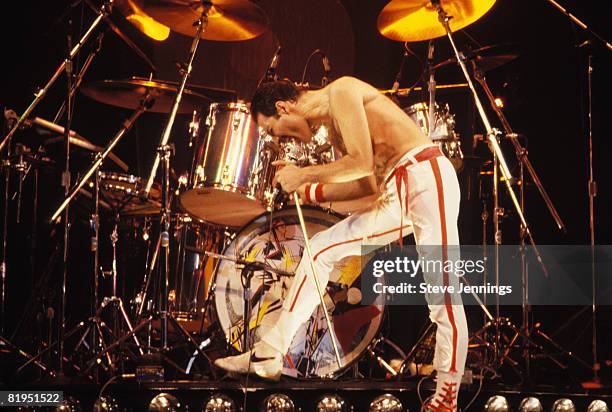 Freddie Mercury of Queen, 1982 Tour