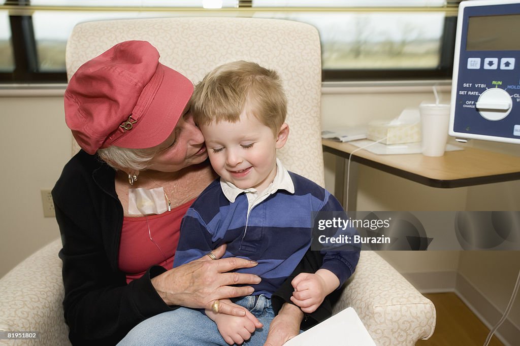 Cancer patient with young boy