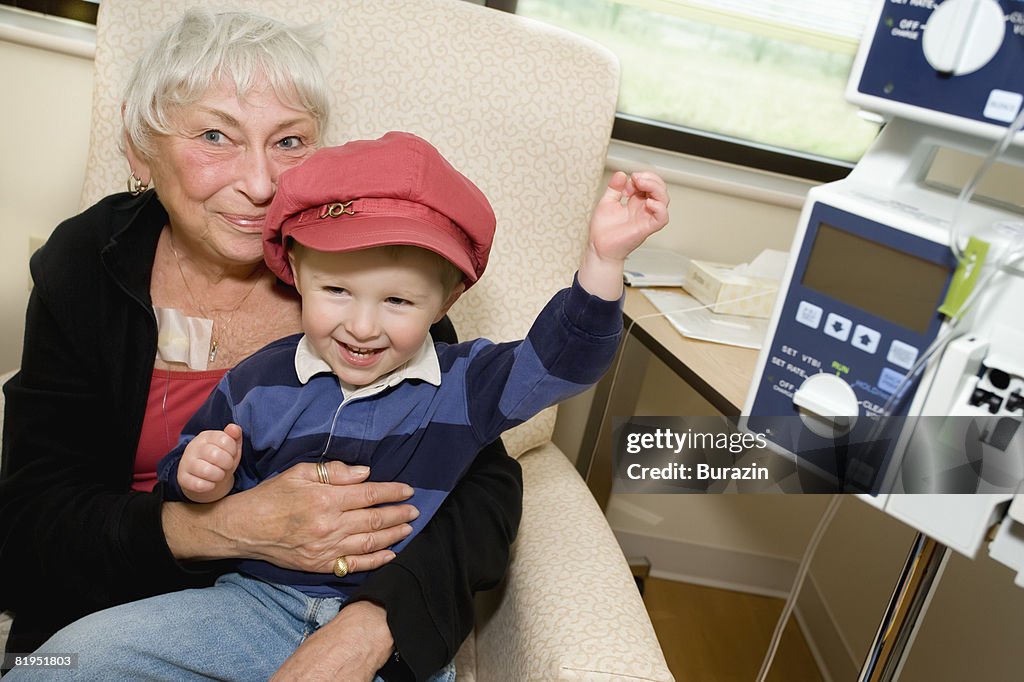 Cancer patient with young boy