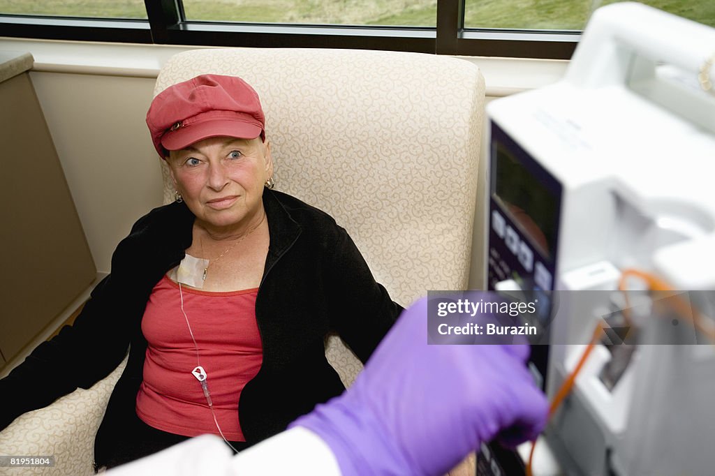 Cancer patient getting Chemotherapy