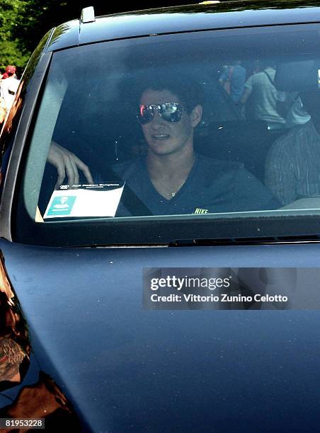 Alexandre Rodrigues da Silva Pato arrives at the Milanello Sport Center on July 16, 2008 in Milan, Italy.