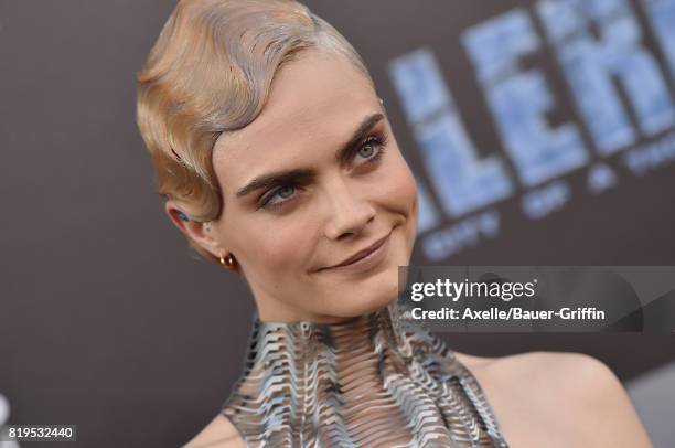 Actress/model Cara Delevingne arrives at the Los Angeles premiere of 'Valerian and the City of a Thousand Planets' at TCL Chinese Theatre on July 17,...