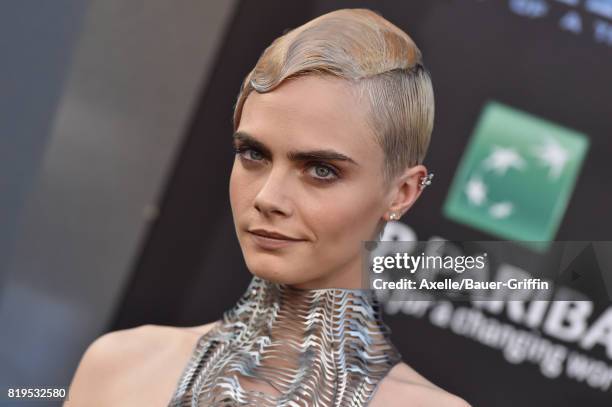 Actress/model Cara Delevingne arrives at the Los Angeles premiere of 'Valerian and the City of a Thousand Planets' at TCL Chinese Theatre on July 17,...