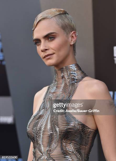 Actress/model Cara Delevingne arrives at the Los Angeles premiere of 'Valerian and the City of a Thousand Planets' at TCL Chinese Theatre on July 17,...