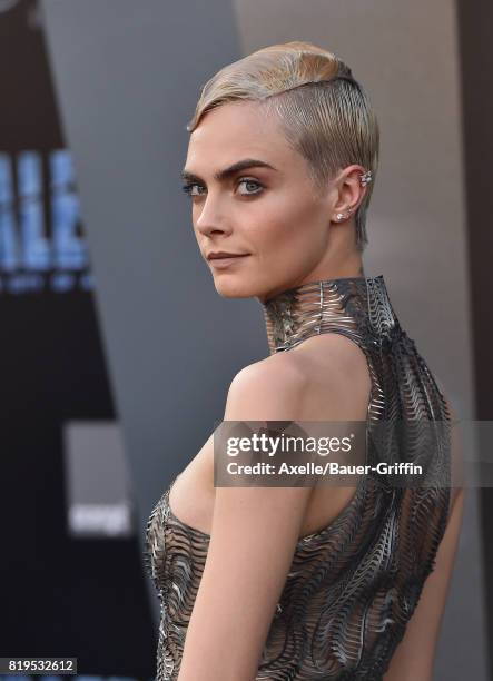 Actress/model Cara Delevingne arrives at the Los Angeles premiere of 'Valerian and the City of a Thousand Planets' at TCL Chinese Theatre on July 17,...