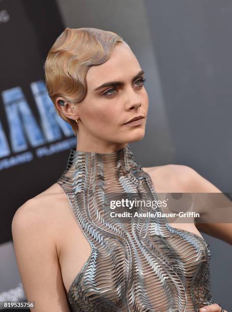 Actress/model Cara Delevingne arrives at the Los Angeles premiere of 'Valerian and the City of a Thousand Planets' at TCL Chinese Theatre on July 17,...