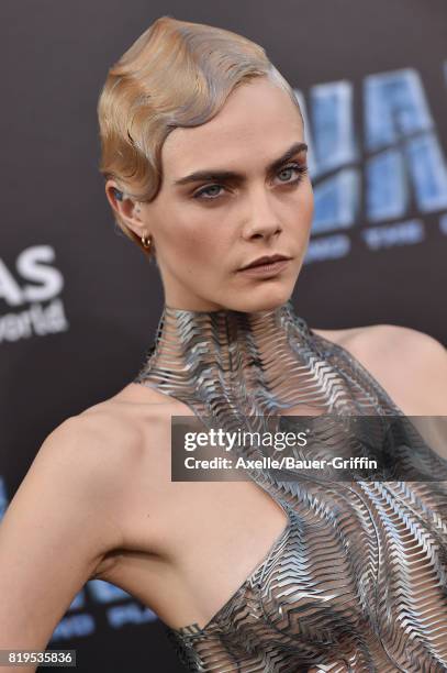 Actress/model Cara Delevingne arrives at the Los Angeles premiere of 'Valerian and the City of a Thousand Planets' at TCL Chinese Theatre on July 17,...
