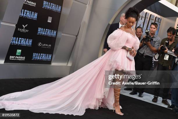 Singer/actress Rihanna arrives at the Los Angeles premiere of 'Valerian and the City of a Thousand Planets' at TCL Chinese Theatre on July 17, 2017...