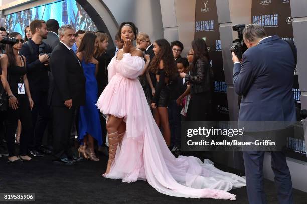 Singer/actress Rihanna arrives at the Los Angeles premiere of 'Valerian and the City of a Thousand Planets' at TCL Chinese Theatre on July 17, 2017...