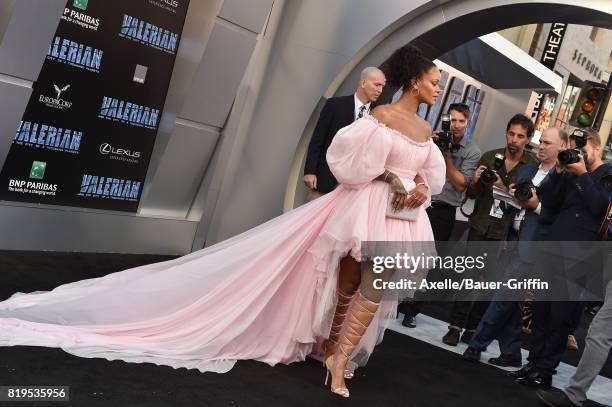 Singer/actress Rihanna arrives at the Los Angeles premiere of 'Valerian and the City of a Thousand Planets' at TCL Chinese Theatre on July 17, 2017...