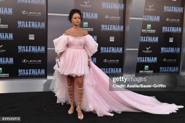 Singer/actress Rihanna arrives at the Los Angeles premiere of 'Valerian and the City of a Thousand Planets' at TCL Chinese Theatre on July 17, 2017...