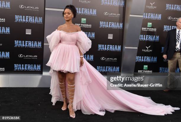 Singer/actress Rihanna arrives at the Los Angeles premiere of 'Valerian and the City of a Thousand Planets' at TCL Chinese Theatre on July 17, 2017...