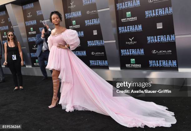 Singer/actress Rihanna arrives at the Los Angeles premiere of 'Valerian and the City of a Thousand Planets' at TCL Chinese Theatre on July 17, 2017...