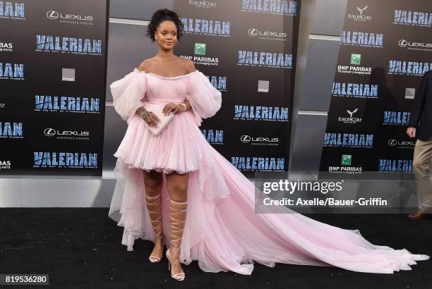 Singer/actress Rihanna arrives at the Los Angeles premiere of 'Valerian and the City of a Thousand Planets' at TCL Chinese Theatre on July 17, 2017...