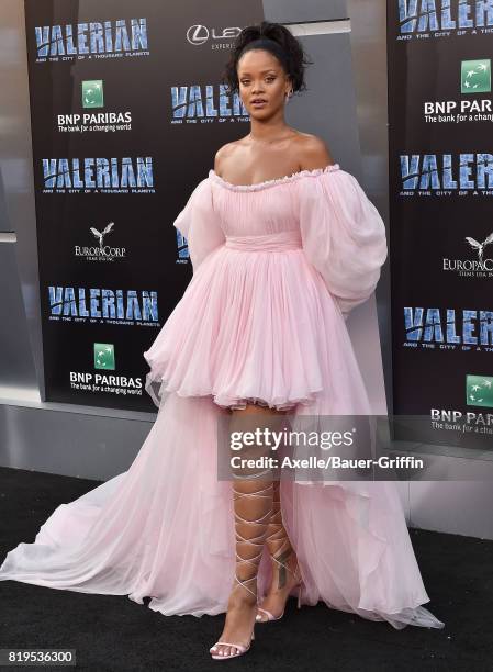 Singer/actress Rihanna arrives at the Los Angeles premiere of 'Valerian and the City of a Thousand Planets' at TCL Chinese Theatre on July 17, 2017...