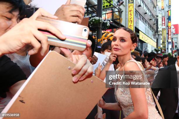 Laura Haddock attends the Japanese premiere of "Transformers: The Last Knight" at TOHO Cinemas Shinjuku on July 20, 2017 in Tokyo, Japan.