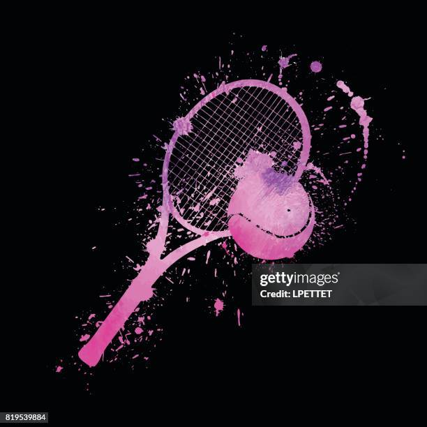 tennis splat - tennis ball stock illustrations