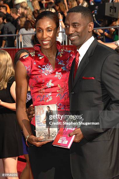 Athlete Lisa Leslie and husband Michael Lockwood arrives at the 2008 ESPY Awards held at NOKIA Theatre L.A. LIVE on July 16, 2008 in Los Angeles,...