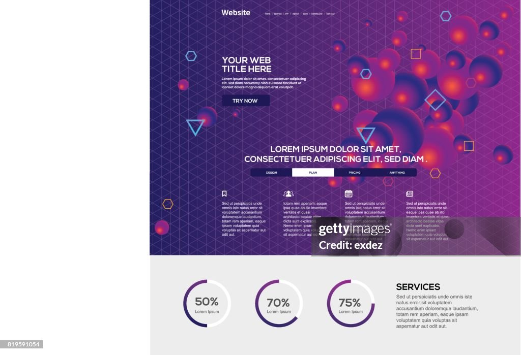 Website Abstract Modern Abstract Website Design High-Res Vector Graphic - Getty Images