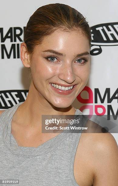 Model Anya Kop attends a party hosted by Vans and Marisa Miller celebrating Vans by Marisa Miller at Cabana at the Maritime Hotel on July 16, 2008 in...