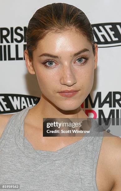 Model Anya Kop attends a party hosted by Vans and Marisa Miller celebrating Vans by Marisa Miller at Cabana at the Maritime Hotel on July 16, 2008 in...