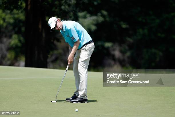 David Hearn of Canada putts on the 17th green during the first round of the Barbasol Championship at the Robert Trent Jones Golf Trail at Grand...