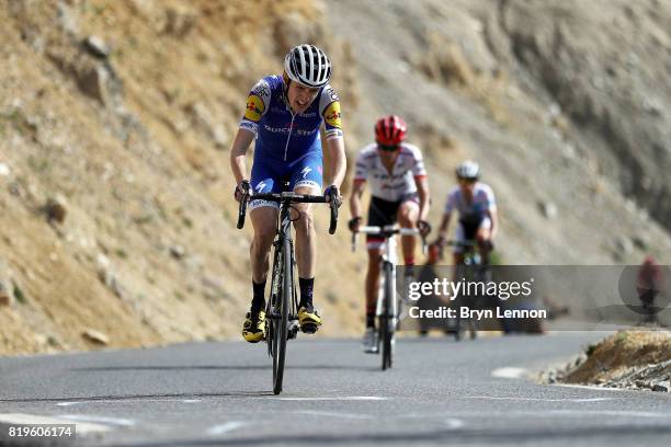 Dan Martin of Ireland and QuickStep Floors climbs the Col d'Izoard on stage eighteen of the 2017 Tour de France, a 179.5km stage from Briancon to...