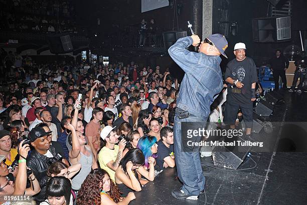 Brother Marquis and Fresh Kid Ice of the rap group 2 Live Crew perform at the BPM Culture Magazine 12-Year Anniversary party, held at the Avalon...