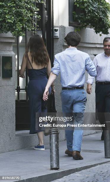 Mafalda Sajonia-Coburgo and the members of her music band are seen on May 31, 2017 in Madrid, Spain.