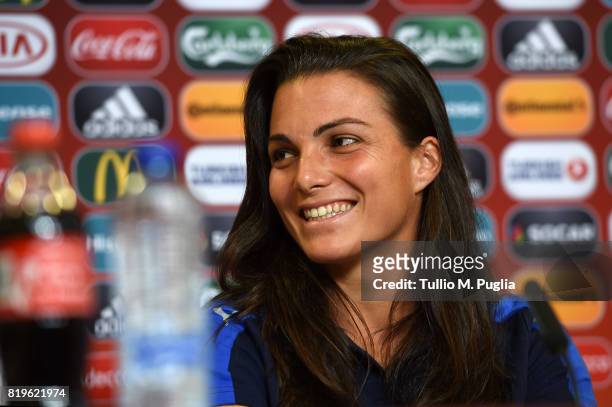 Alia Guagni of Italy women's national team tanswers questions during a press conference, on the eve of their UEFA Women's EURO 2017 Group B match...