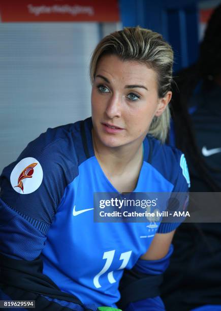 Claire Lavogez of France Women during the UEFA Women's Euro 2017 match between France and Iceland at Koning Willem II Stadium on July 18, 2017 in...