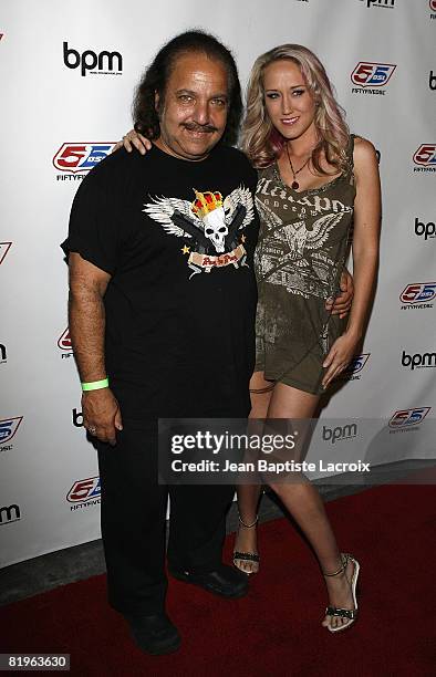 Ron Jeremy and Alana Evans attend the BPM Magazine's 12th Anniversary at the Avalon on July 16, 2008 in Los Angeles, California.