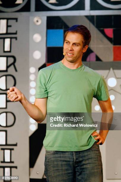 Mitch Baker of Backpack Picnic performs during the Sketch Show at the 2008 "Just For Laughs" Comedy Festival on July 16, 2008 in Montreal, Canada.