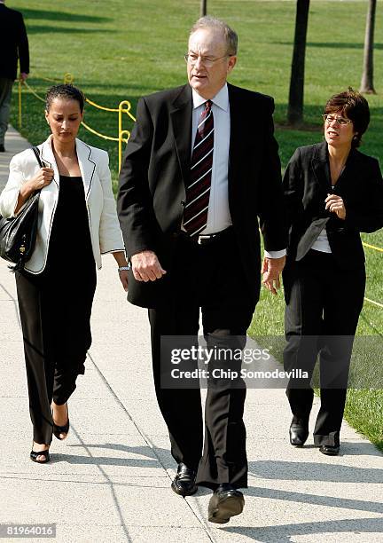 Fox News conservative talk show host Bill O'Reilly arrives for the funeral for former White House Press Secretary Tony Snow at the Basillica of the...