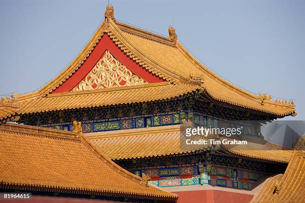 forbidden city, beijing, china - cidade proibida - fotografias e filmes do acervo
