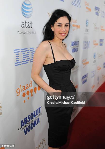 Actress Sarah Silverman arrives at the 19th Annual GLAAD Media Awards on April 25, 2008 at the Kodak Theatre in Hollywood, California.