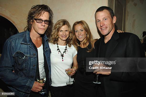 Kevin Bacon, Kyra Sedgwick, Sheryl Crow and Lance Armstrong