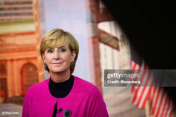 Susan Devore, chief executive officer of Premier Inc., smiles during a Bloomberg Television interview in New York, U.S., on Thursday, July 20, 2017....