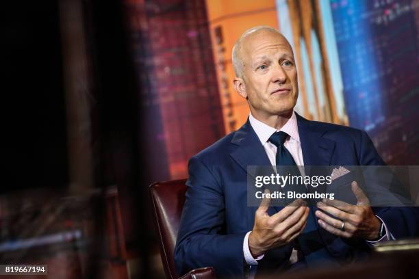 Thomas Wagner, co-founder of Knighthead Capital Management LLC, speaks during a Bloomberg Television interview in New York, U.S., on Thursday, July...