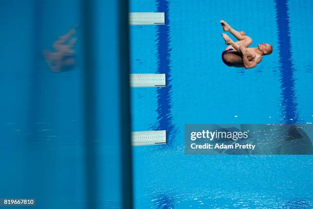 Ilia Zakharov of Russia competes during the Men's 3M Springboard final on day seven of the Budapest 2017 FINA World Championships on July 20, 2017 in...