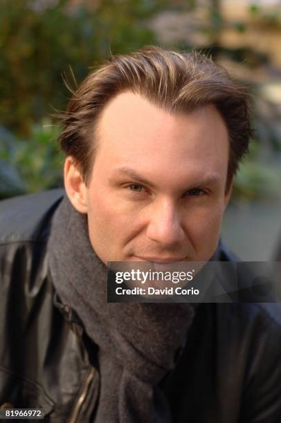 American actor Christian Slater poses for a portrait on September 18 2008 at Buckingham Gate in London, England.