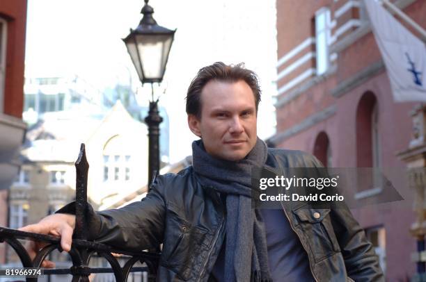 American actor Christian Slater poses for a portrait on September 18 2008 at Buckingham Gate in London, England.