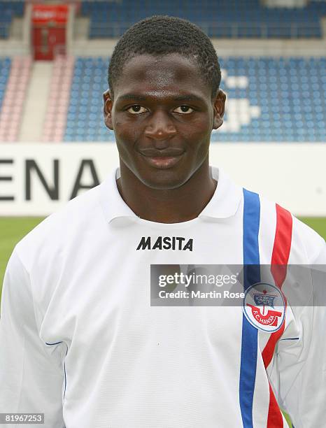 Assani Lukimya Mulongoti during the Bundesliga 1st Team Presentation of Hansa Rostock at the DKB Arena on July 17, 2008 in Rostock, Germany.